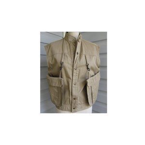 Khaki Vest by IDEAS With Two Outside Pockets